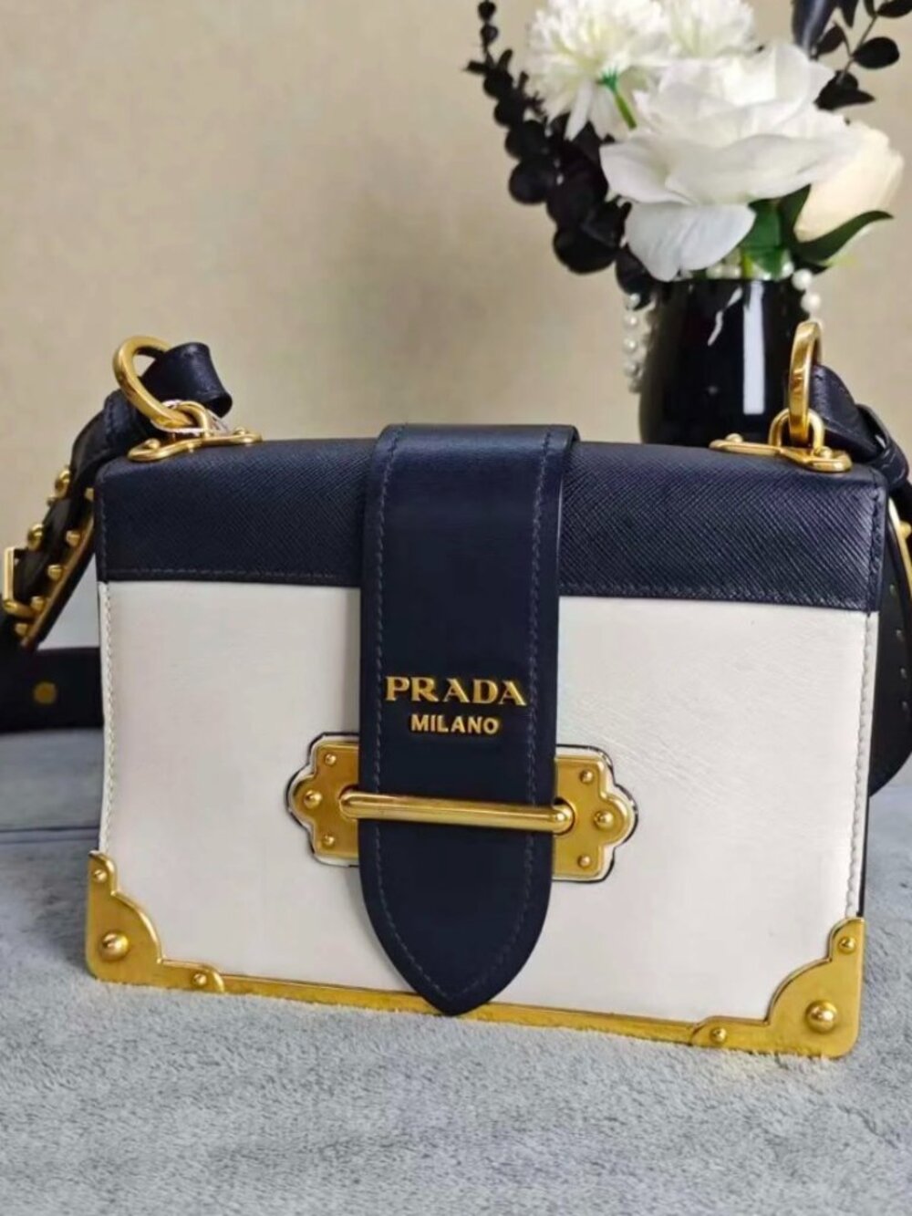 Prada Cahier Bag Leather Crossbody Shoulder